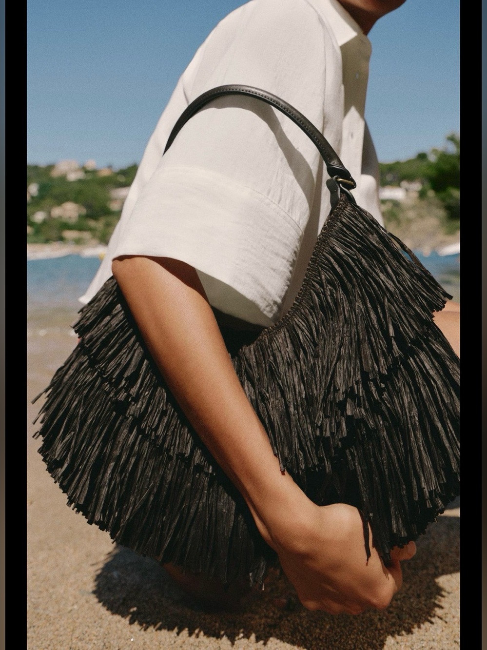 Zara fringe tote bag